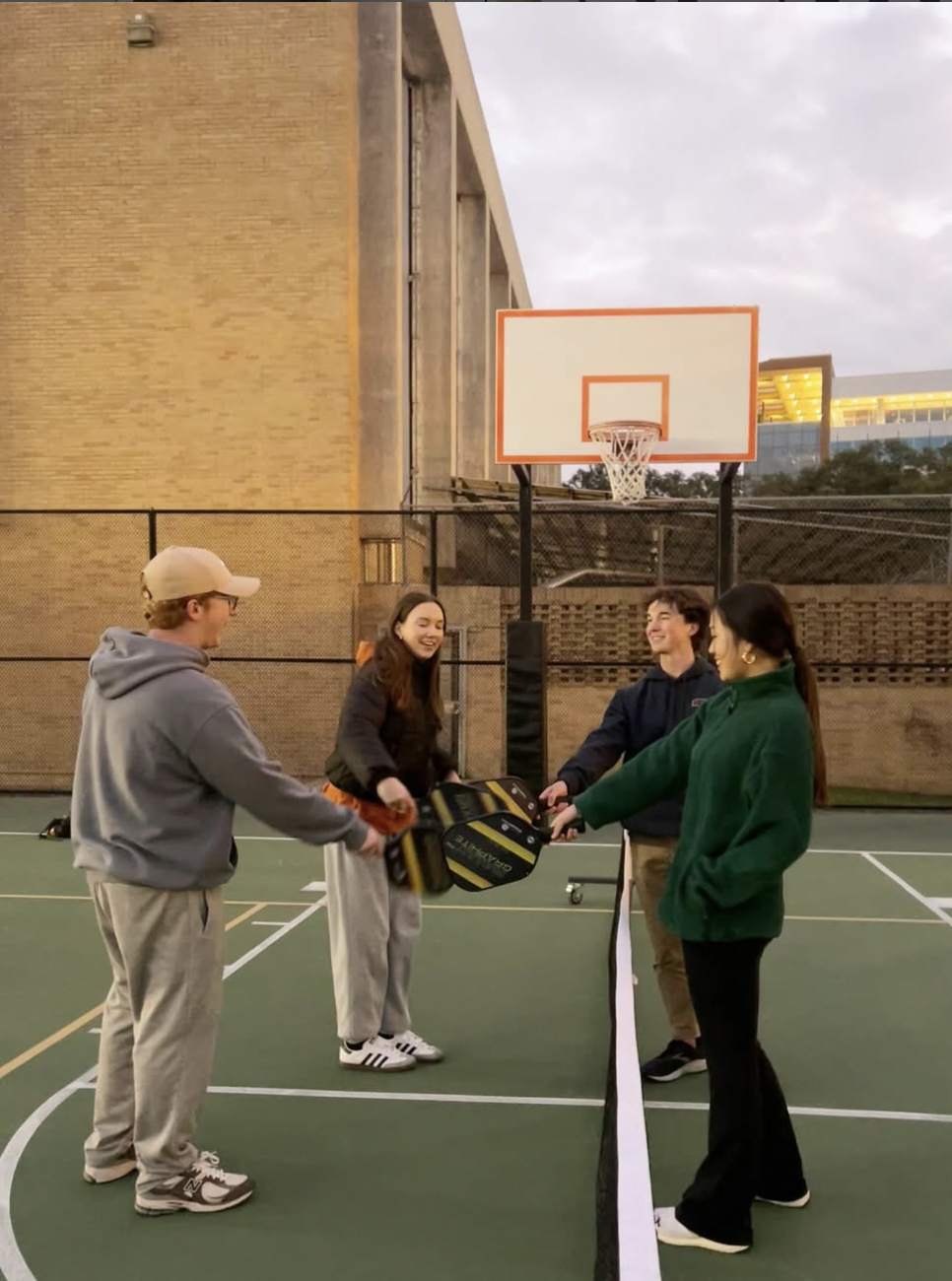 WMSO members playing pickleball at a social.